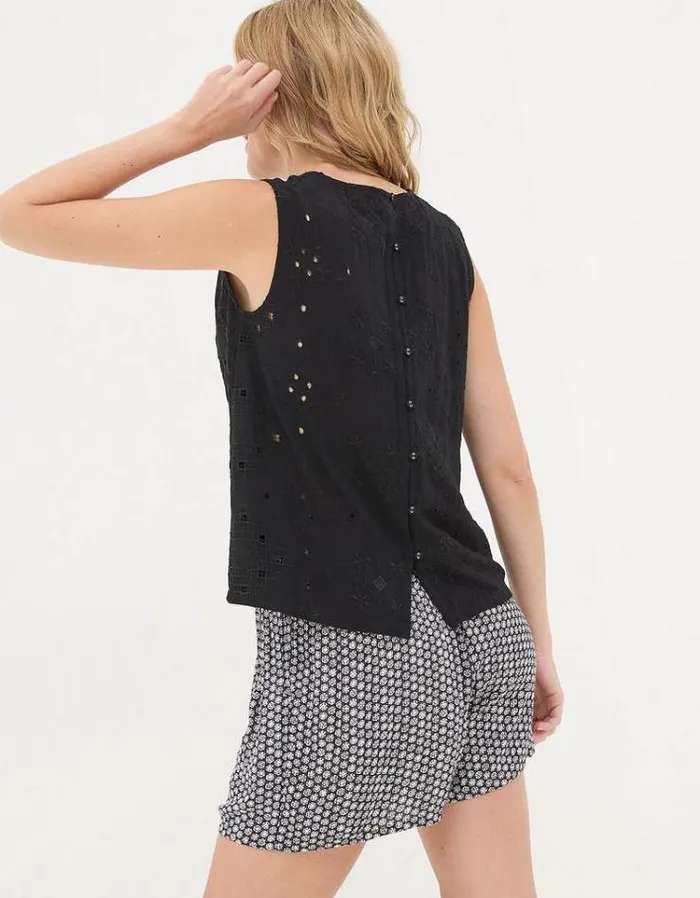 Women FatFace Tops and TShirts Erlea Cami Black