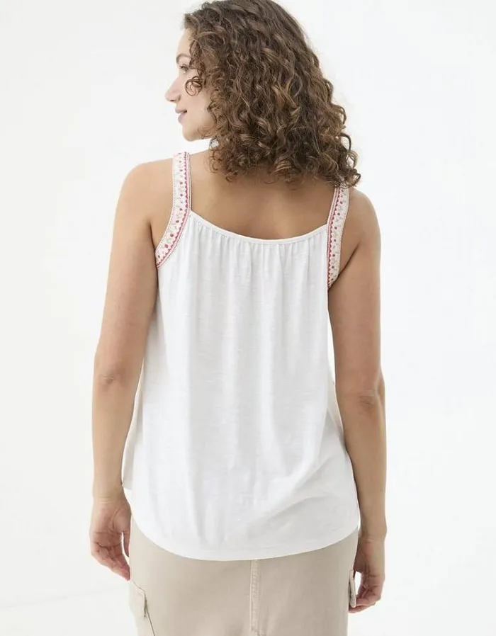 Women FatFace Tops and TShirts Maeve Embroidered Cami Ivory