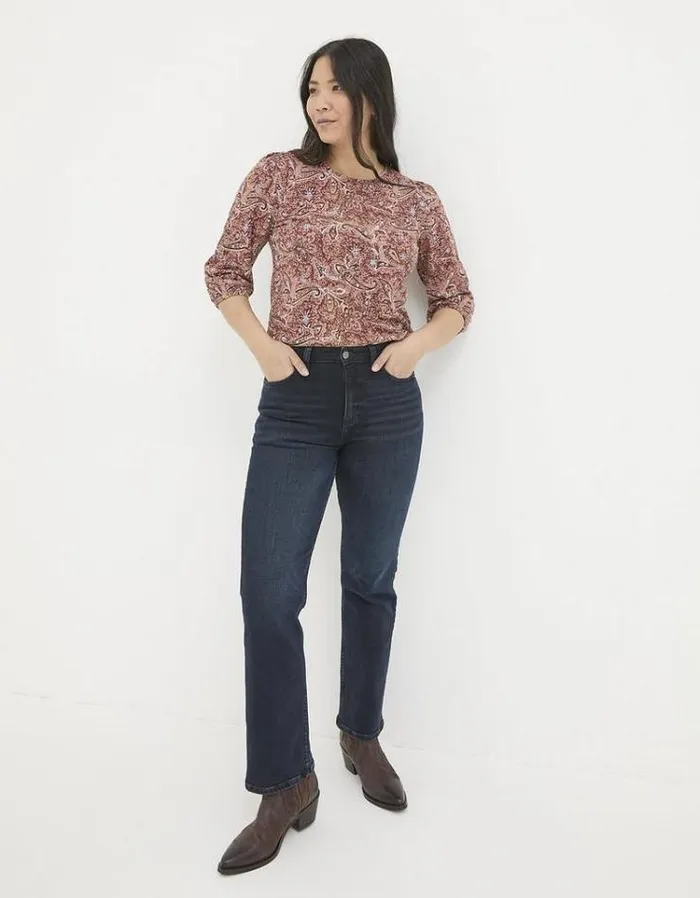 Women FatFace Tops and TShirts Penny Wild Paisley Top Ivory