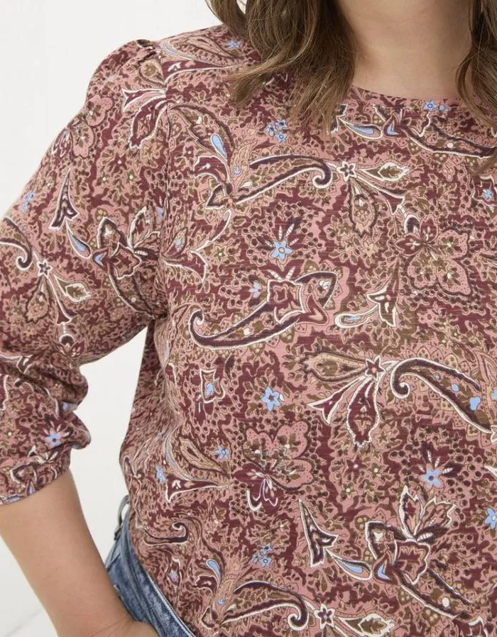 Women FatFace Tops and TShirts Penny Wild Paisley Top Ivory