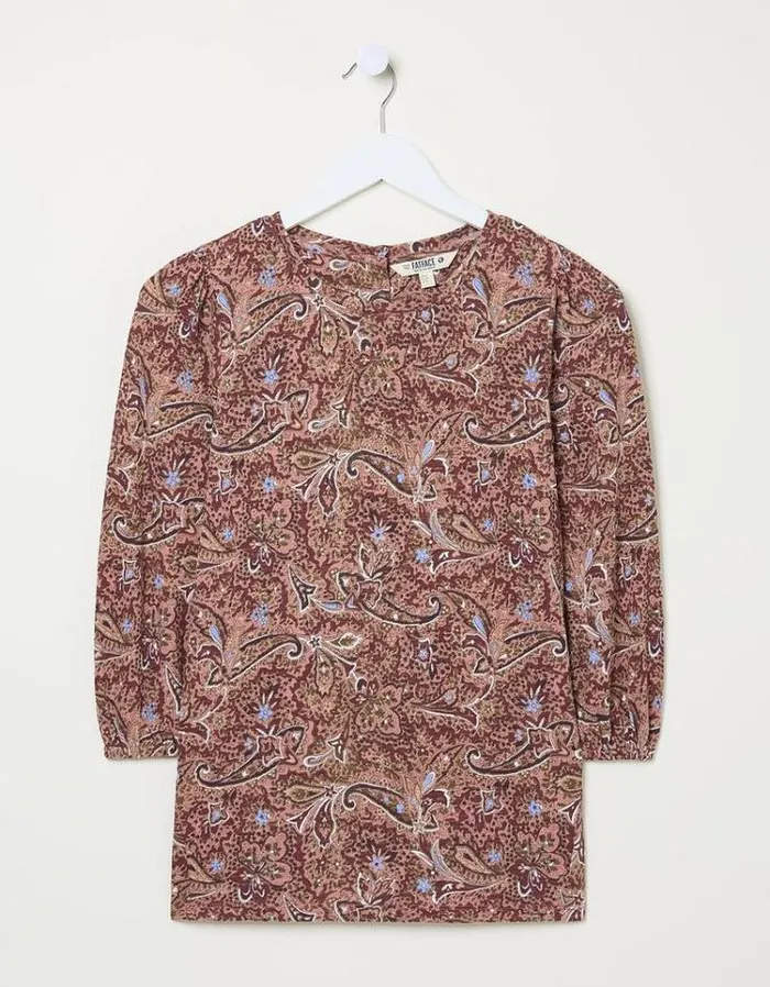 Women FatFace Tops and TShirts Penny Wild Paisley Top Ivory