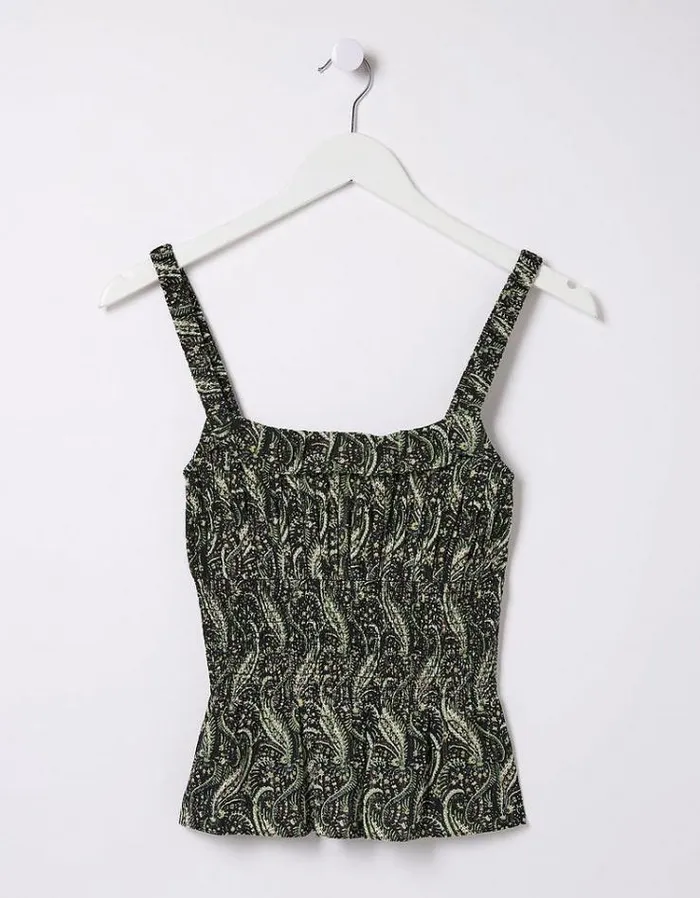 Women FatFace Tops and TShirts Seoni Paisley Camisole Black