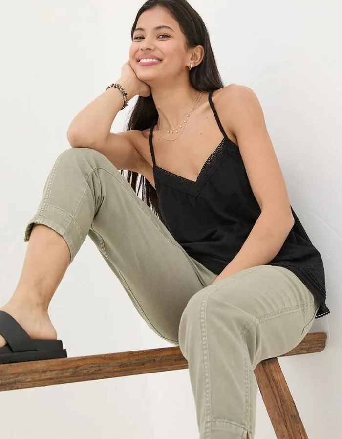 Women FatFace Tops and TShirts Tina Cami Black