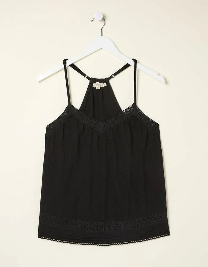 Women FatFace Tops and TShirts Tina Cami Black