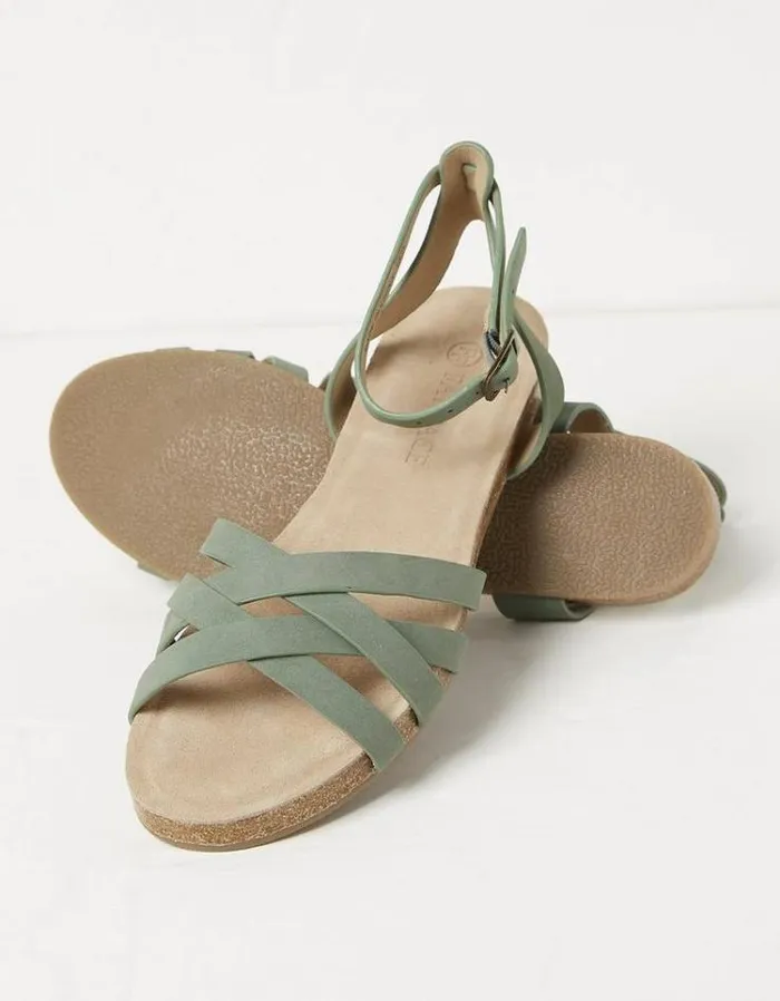 Women FatFace Vacation Shop Beth Sandals Green Haze