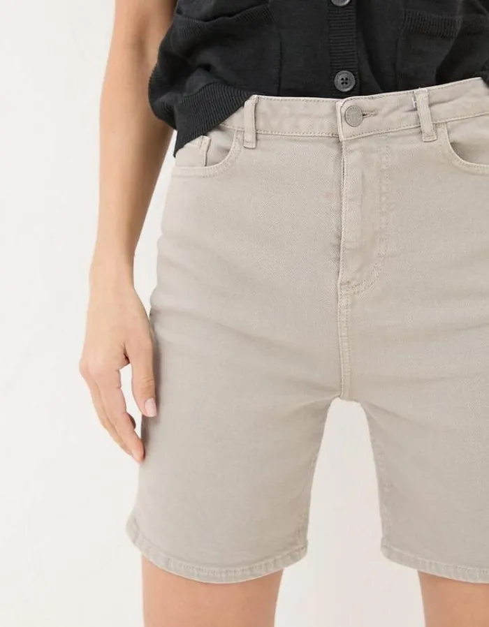 Women FatFace Vacation Shop Darley Denim Shorts Light Natural