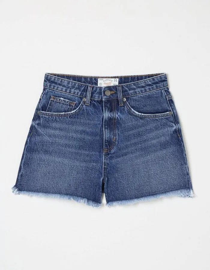 Women FatFace Vacation Shop Holywell Denim Cut Off Shorts Vintage Blue