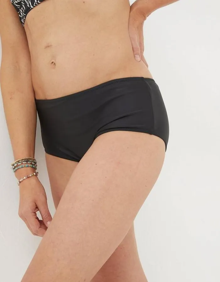 Women FatFace Vacation Shop Nola Swim Boy Shorts Black