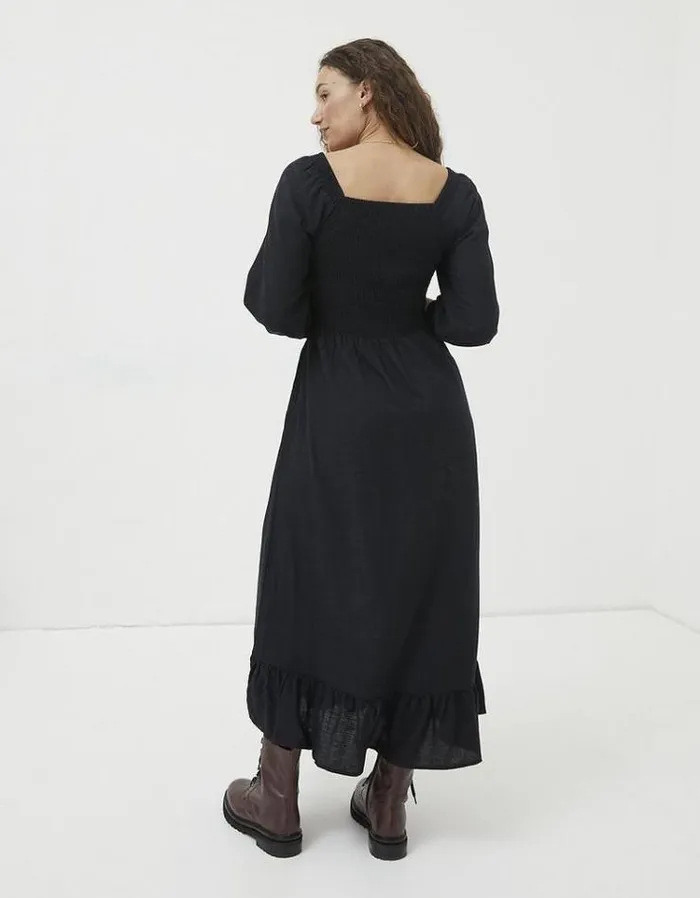 Women FatFace Women039s Sale Adele Shirred Midi Dress Black