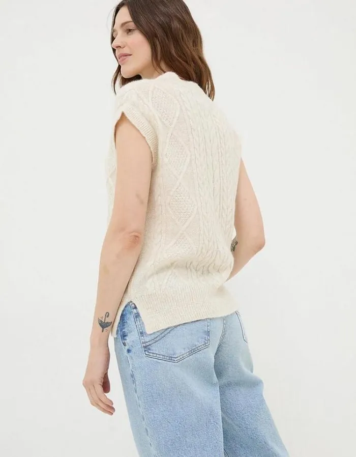 Women FatFace Women039s Sale Cable Knitted Tank Ivory