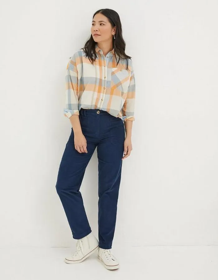 Women FatFace Women039s Sale Chesil Mixed Cord Pants Navy