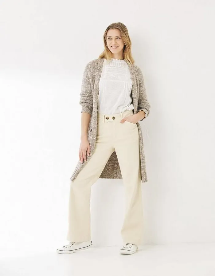 Women FatFace Women039s Sale Elise Wide Leg Pants Ecru