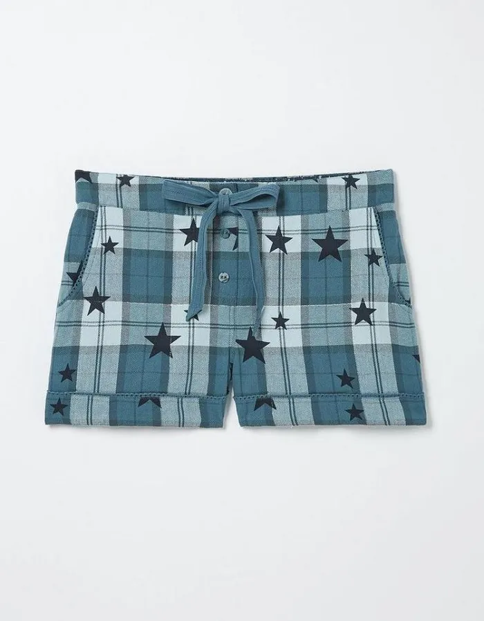 Women FatFace Women039s Sale Hayley Star Check Pyjama Set Teal