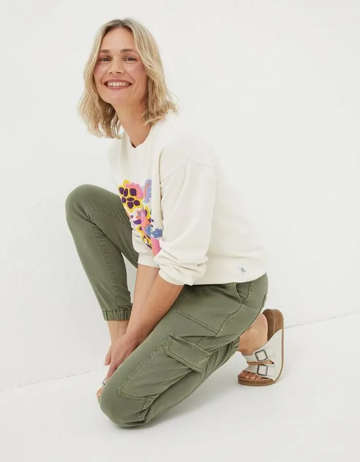 Women FatFace Women039s Sale Hythe Cargo Pants Khaki Green
