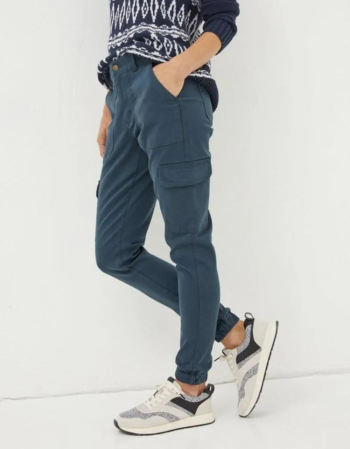 Women FatFace Women039s Sale Hythe Cargo Pants Teal Green