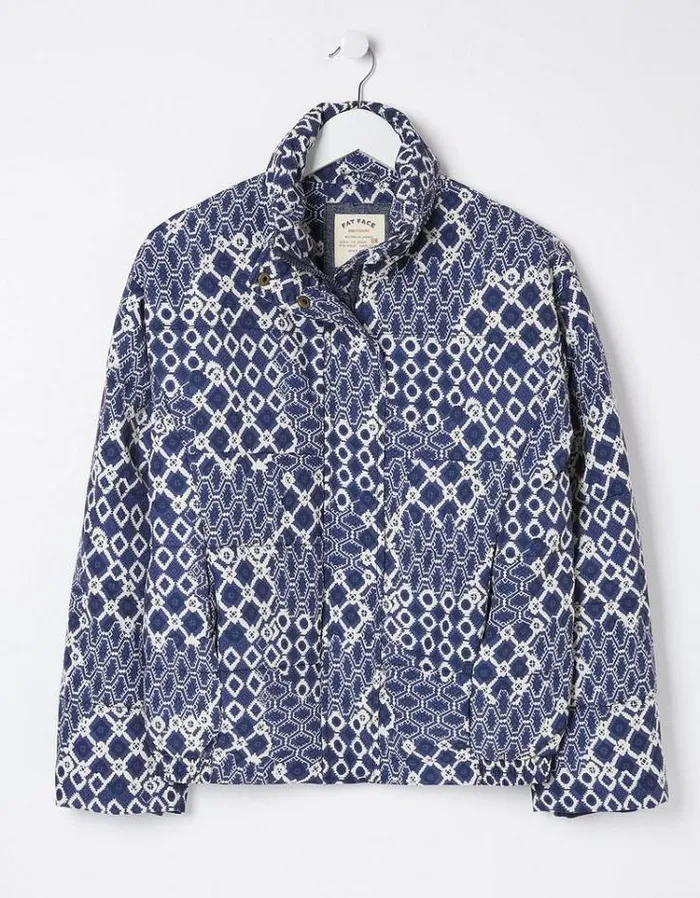 Women FatFace Women039s Sale Peri Patchwork Puffer Jacket Navy