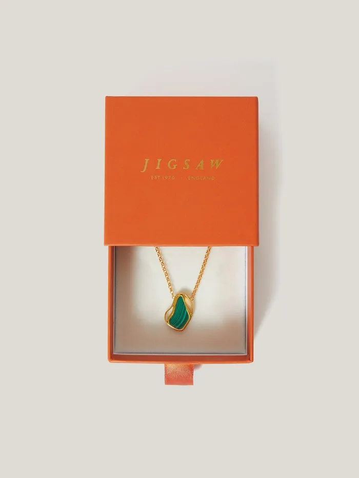 Women Gold Vermeil Necklace Gold Jigsaw Party