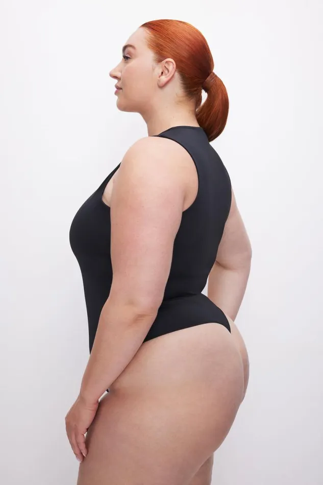 Women GOOD AMERICAN Bodysuits SCUBA DEEP V TANKBODYSUIT Black001