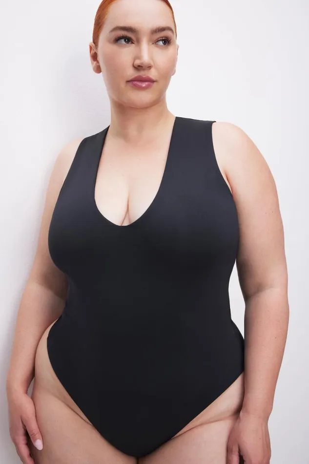 Women GOOD AMERICAN Bodysuits SCUBA DEEP V TANKBODYSUIT Black001