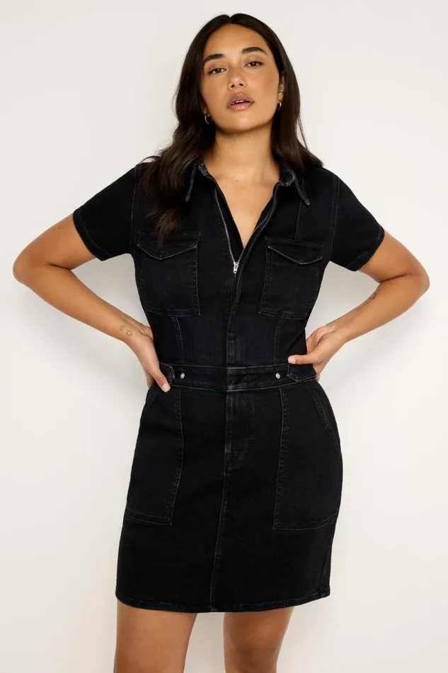 Women GOOD AMERICAN Dresses FIT FOR SUCCESS MINIDRESS Black367