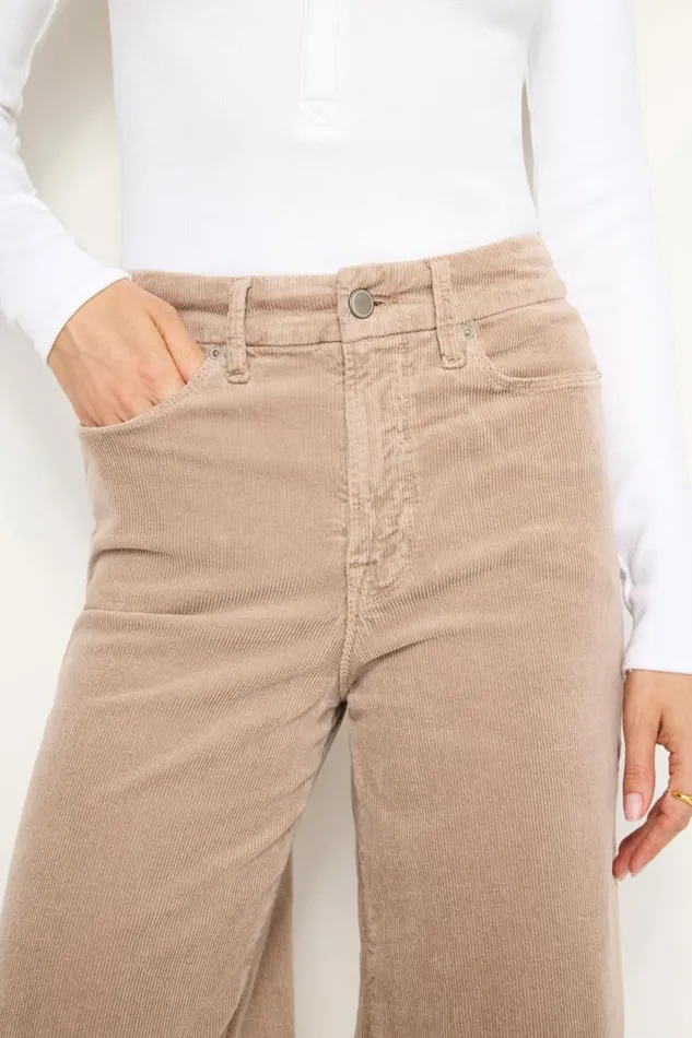 Women GOOD AMERICAN Jeans CORDUROY GOOD SKATEPANTS Flax001