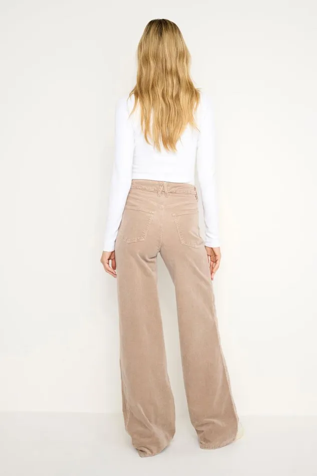Women GOOD AMERICAN Jeans CORDUROY GOOD SKATEPANTS Flax001