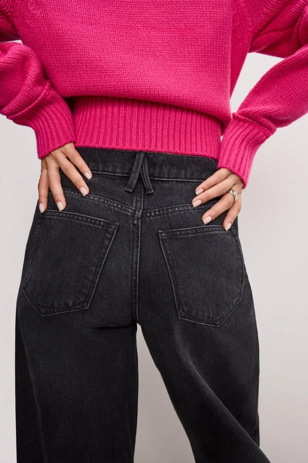 Women GOOD AMERICAN Jeans GOOD BARREL RELAXEDJEANS Black354 Women GOOD AMERICAN Jeans GOOD BARREL RELAXEDJEANS Black354