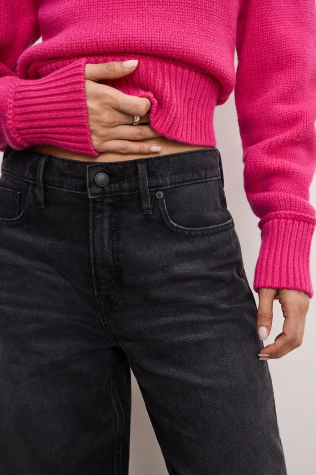Women GOOD AMERICAN Jeans GOOD BARREL RELAXEDJEANS Black354 Women GOOD AMERICAN Jeans GOOD BARREL RELAXEDJEANS Black354