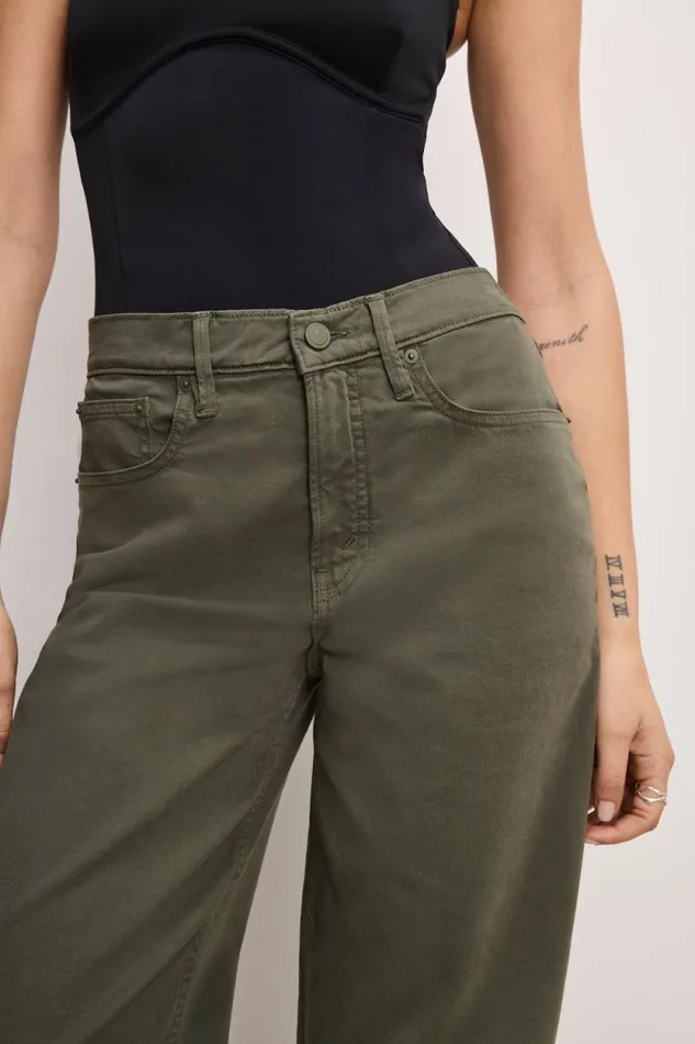 Women GOOD AMERICAN Jeans GOOD BARREL TWILLPANTS Fatigue001 Women GOOD AMERICAN Jeans GOOD BARREL TWILLPANTS Fatigue001