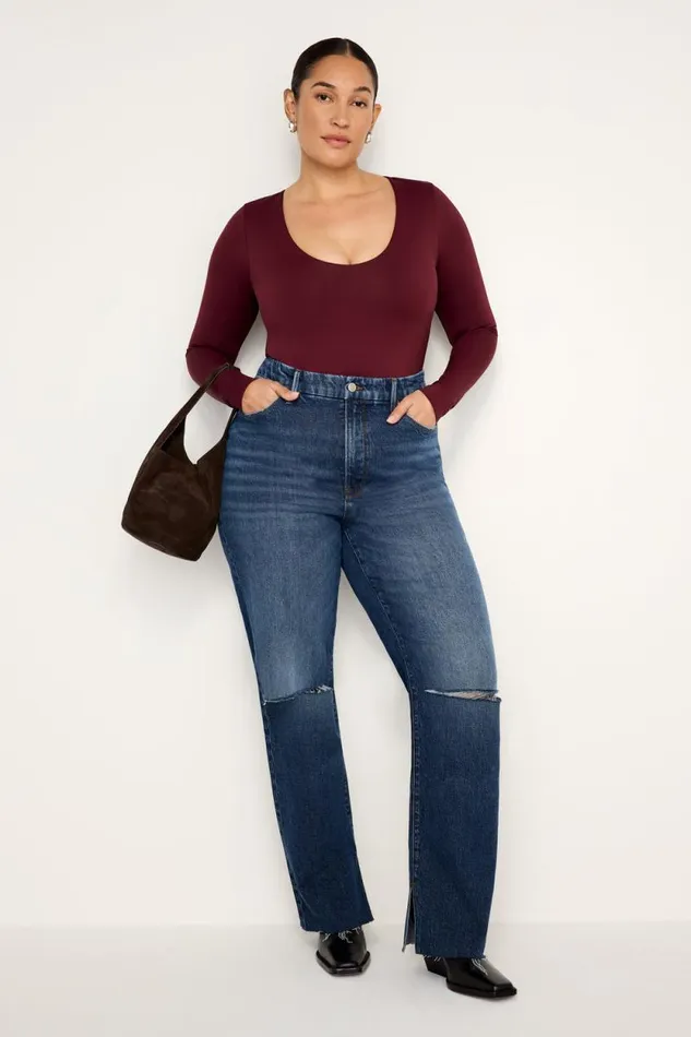 Women GOOD AMERICAN Jeans GOOD BOY STRAIGHTJEANS Indigo705