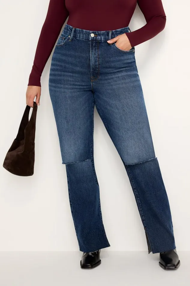 Women GOOD AMERICAN Jeans GOOD BOY STRAIGHTJEANS Indigo705