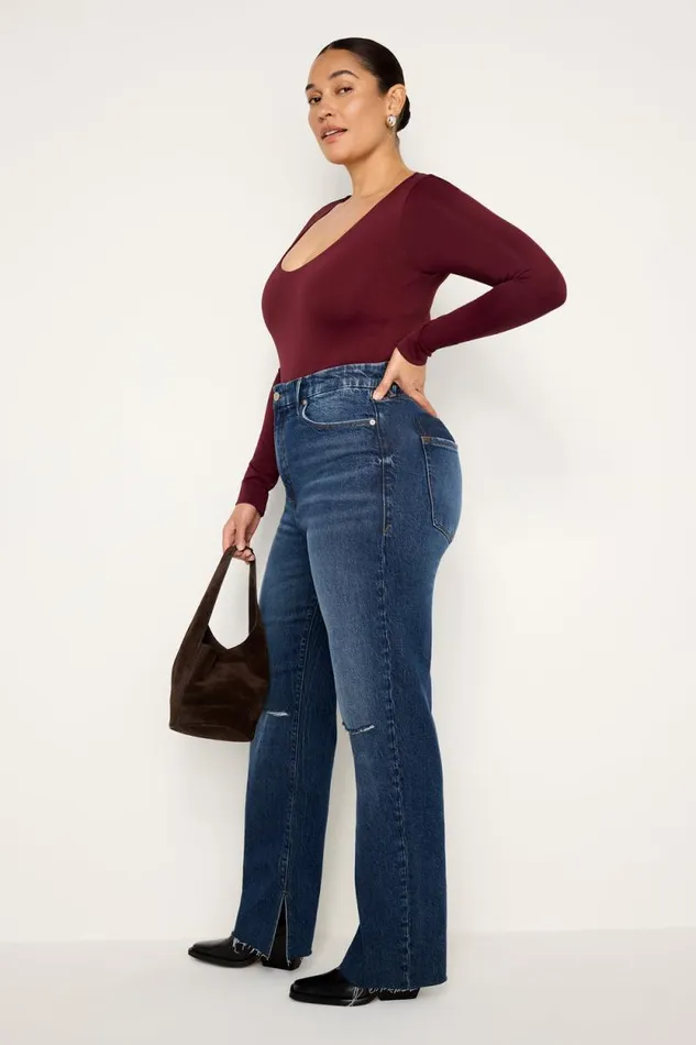 Women GOOD AMERICAN Jeans GOOD BOY STRAIGHTJEANS Indigo705