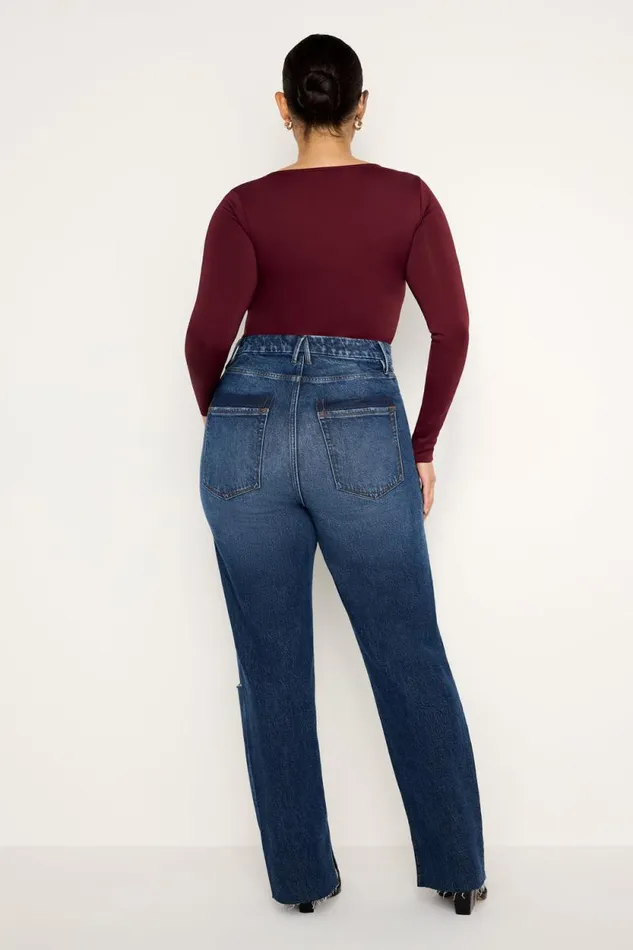 Women GOOD AMERICAN Jeans GOOD BOY STRAIGHTJEANS Indigo705