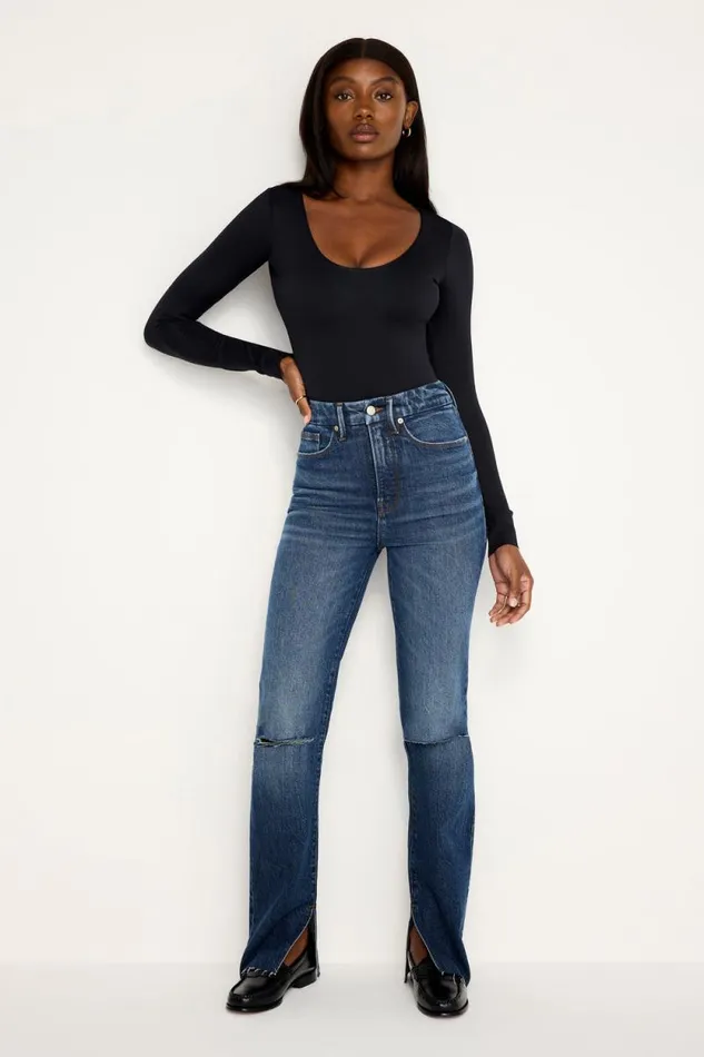 Women GOOD AMERICAN Jeans GOOD BOY STRAIGHTJEANS Indigo705
