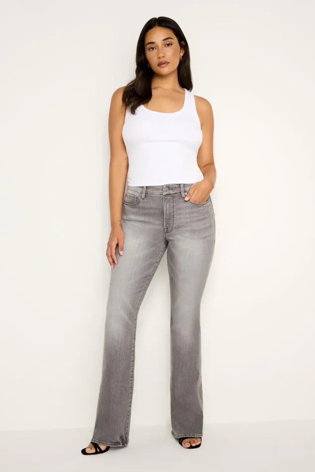 Women GOOD AMERICAN Jeans GOOD CLASSIC BOOTCUT LIGHT COMPRESSIONJEANS Black336