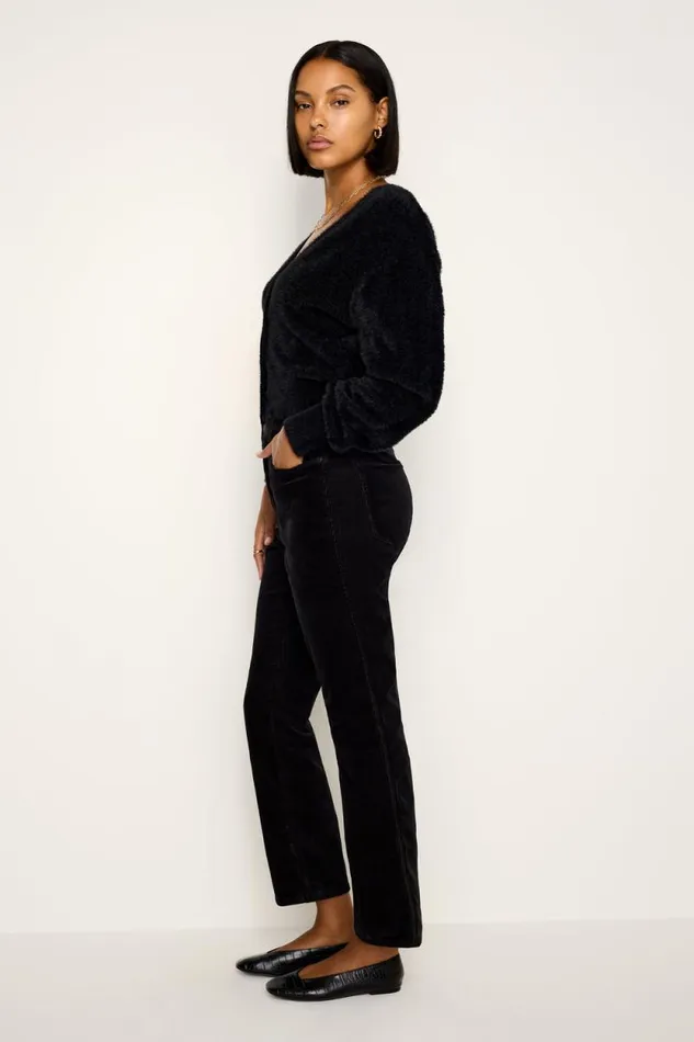 Women GOOD AMERICAN Jeans GOOD CURVE STRAIGHT CORDUROYPANTS Black001