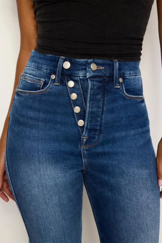 Women GOOD AMERICAN Jeans GOOD CURVE STRAIGHT SUPER COMPRESSIONJEANS Indigo625