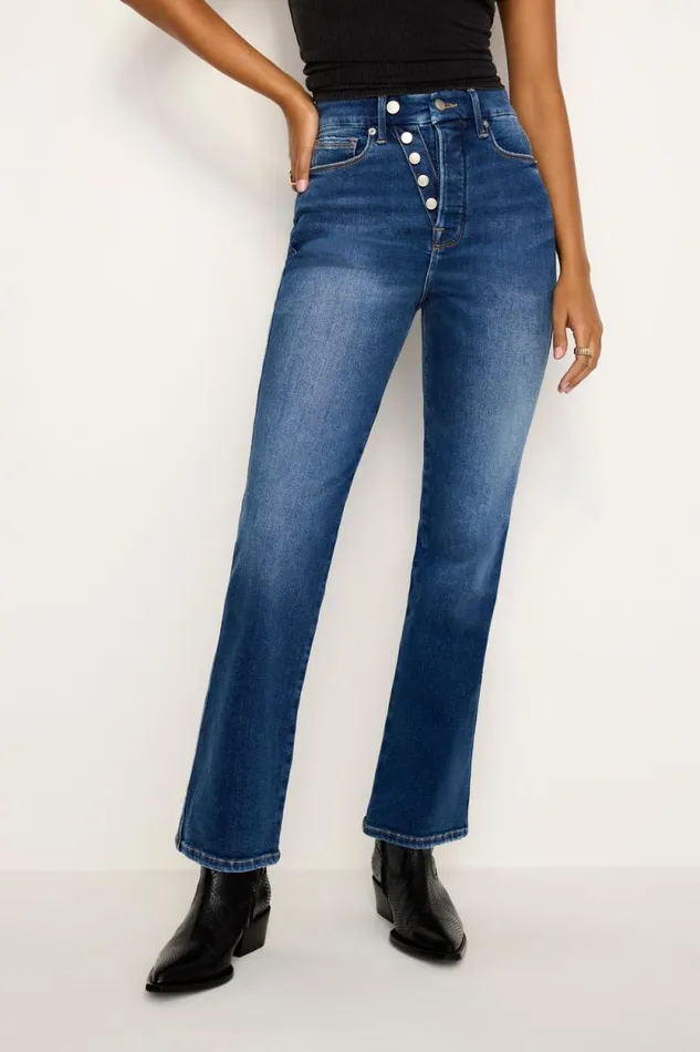 Women GOOD AMERICAN Jeans GOOD CURVE STRAIGHT SUPER COMPRESSIONJEANS Indigo625 Women GOOD AMERICAN Jeans GOOD CURVE STRAIGHT SUPER COMPRESSIONJEANS Indigo625