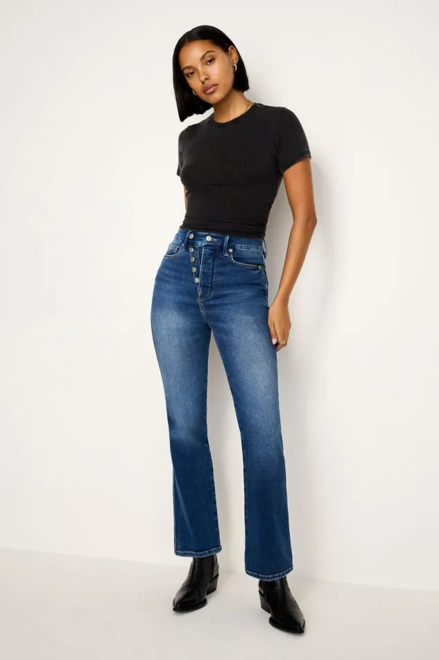 Women GOOD AMERICAN Jeans GOOD CURVE STRAIGHT SUPER COMPRESSIONJEANS Indigo625 Women GOOD AMERICAN Jeans GOOD CURVE STRAIGHT SUPER COMPRESSIONJEANS Indigo625