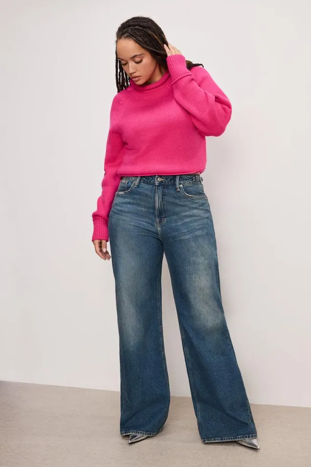 Women GOOD AMERICAN Jeans GOOD EASE RELAXEDJEANS Indigo738