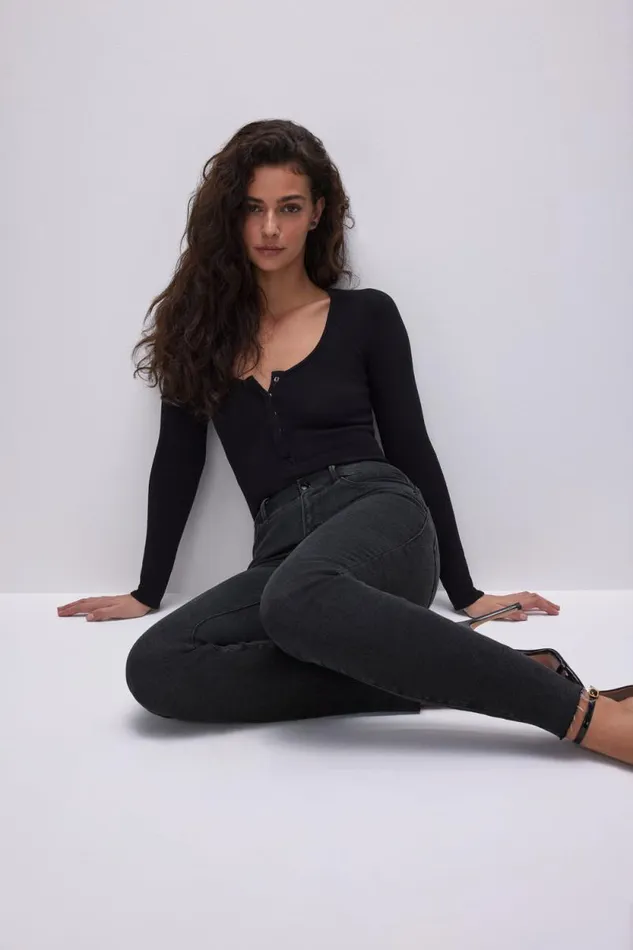 Women GOOD AMERICAN Jeans GOOD LEGSSKINNY Black184