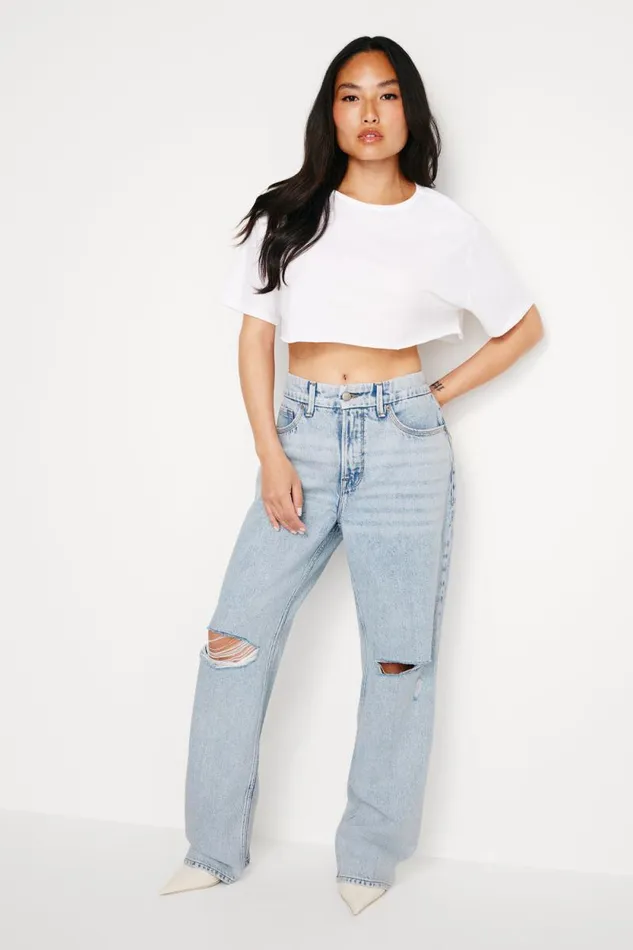 Women GOOD AMERICAN Jeans GOOD PETITE 90sJEANS Blue542