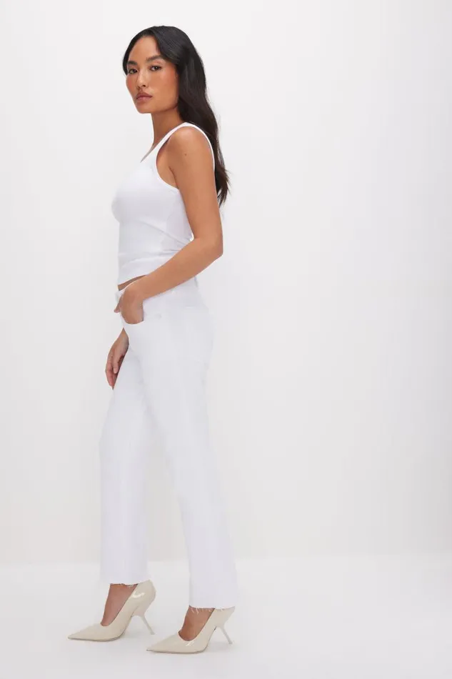 Women GOOD AMERICAN Jeans GOOD PETITE STRAIGHTJEANS White037