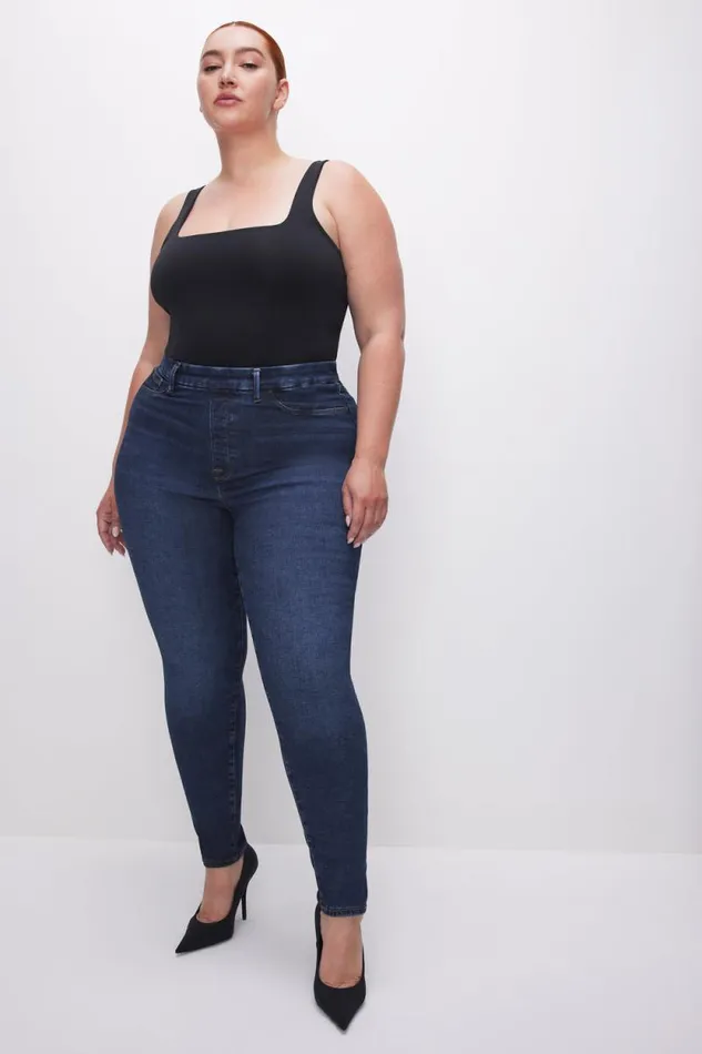 Women GOOD AMERICAN Jeans POWER STRETCH PULLON SKINNYJEANS Indigo491
