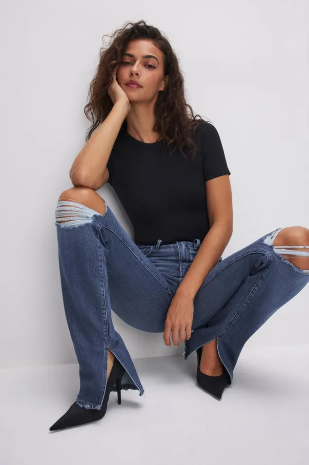 Women GOOD AMERICAN Jeans SOFTTECH GOOD BOY STRAIGHTJEANS Indigo540