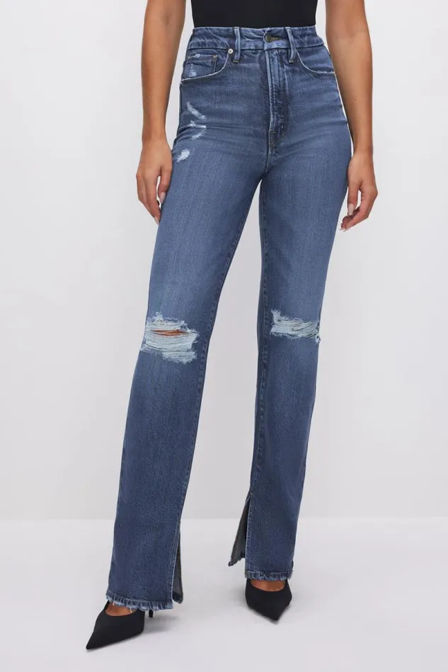 Women GOOD AMERICAN Jeans SOFTTECH GOOD BOY STRAIGHTJEANS Indigo540