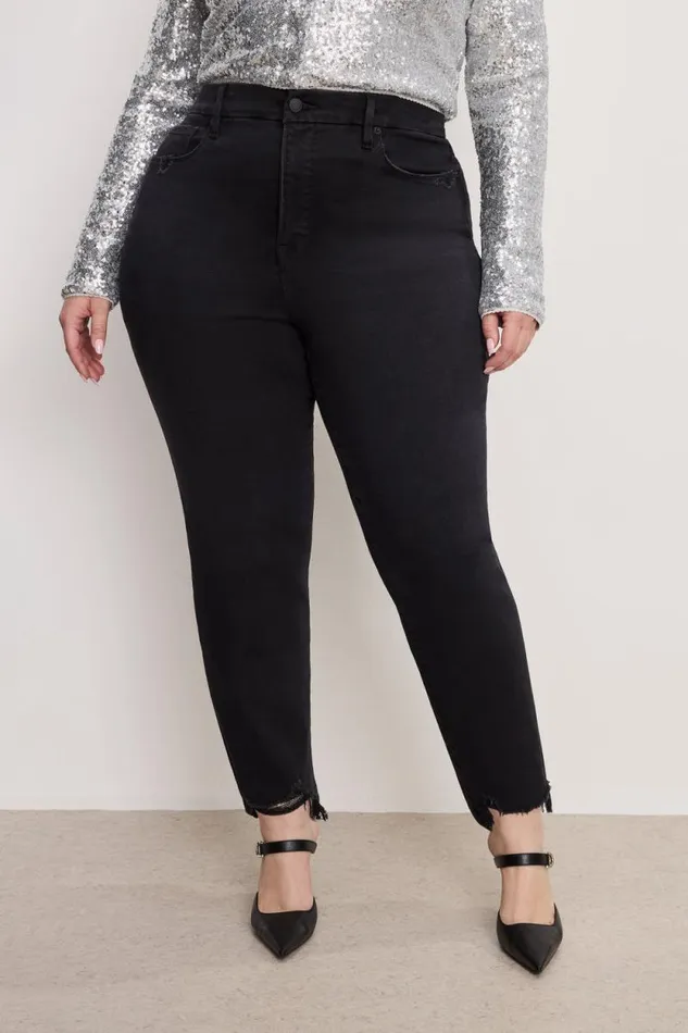 Women GOOD AMERICAN Jeans SOFTTECH GOOD CLASSIC SLIM STRAIGHTJEANS Black361