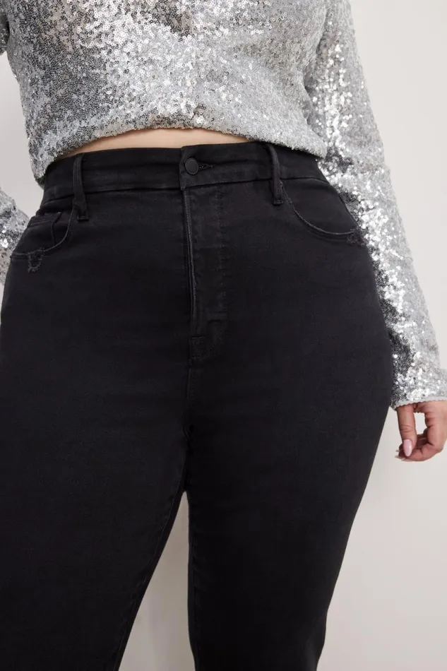 Women GOOD AMERICAN Jeans SOFTTECH GOOD CLASSIC SLIM STRAIGHTJEANS Black361