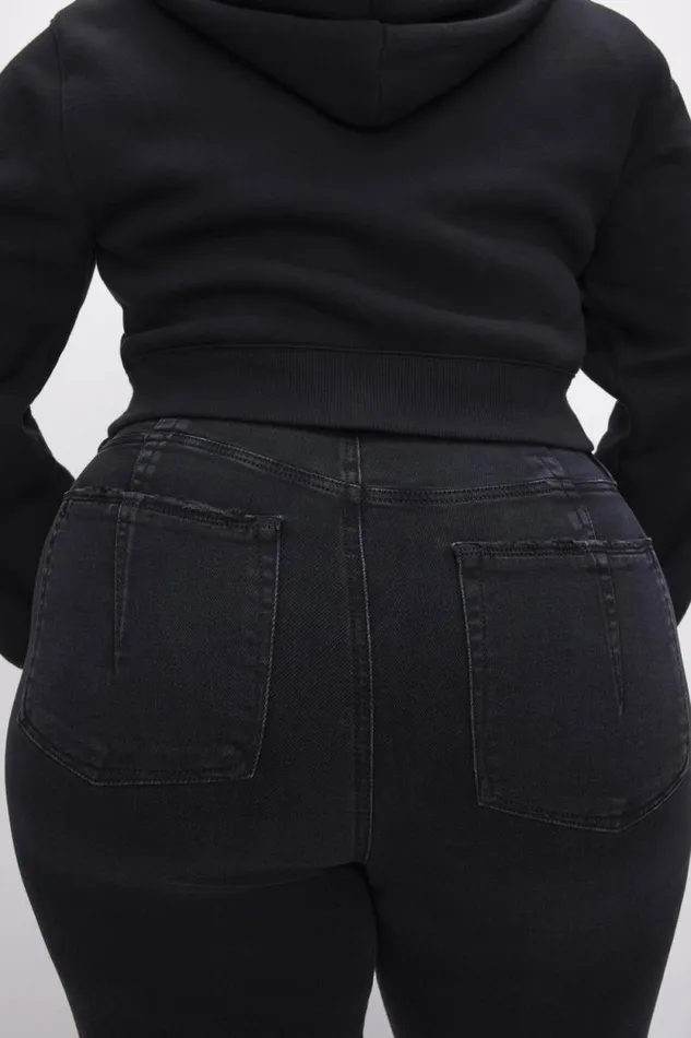 Women GOOD AMERICAN Jeans SOFTTECH GOOD LEGS CROPPED MINI BOOTJEANS Black267