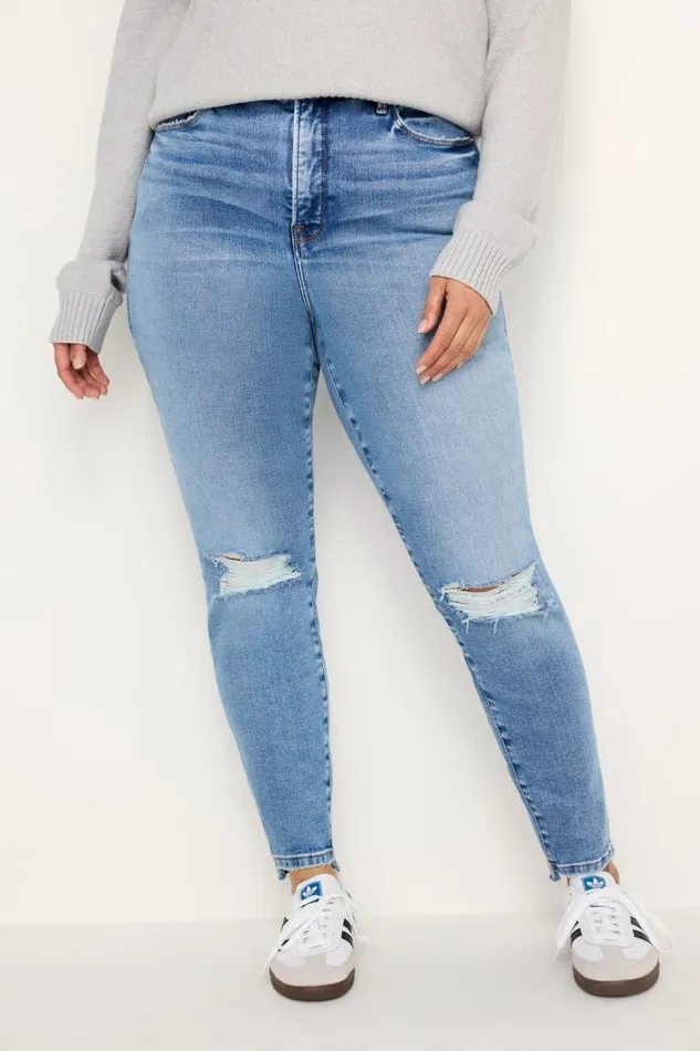 Women GOOD AMERICAN Jeans SOFTTECH GOOD LEGS SKINNYJEANS Indigo521